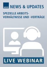 Live-Webinar Spezielle Arbeitsverhältnisse und -verträge