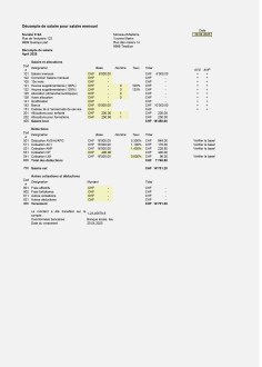 Modèles de décomptes de salaire 